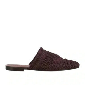 NWT MES DEMOISELLES Mules Textile Fibers Leather Sz 38 (6)